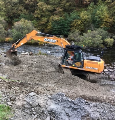 Our project to restore gravels in the river Elan have increased juvenile salmon numbers in that river twentyfold (photo below) in four years.